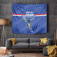 Custom Taiwan Football 2026 Tapestry Come On Blue Magpies