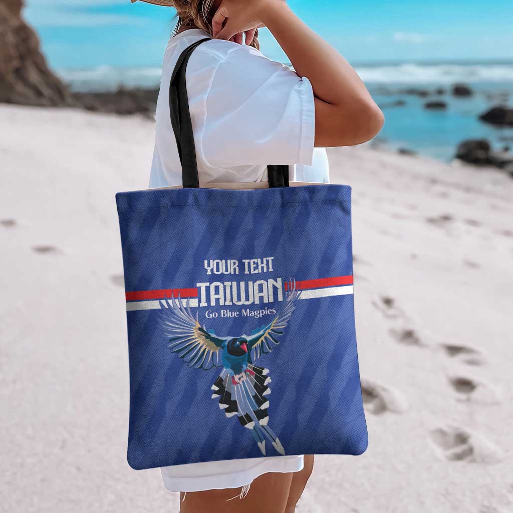 Custom Taiwan Football 2026 Tote Bag Come On Blue Magpies