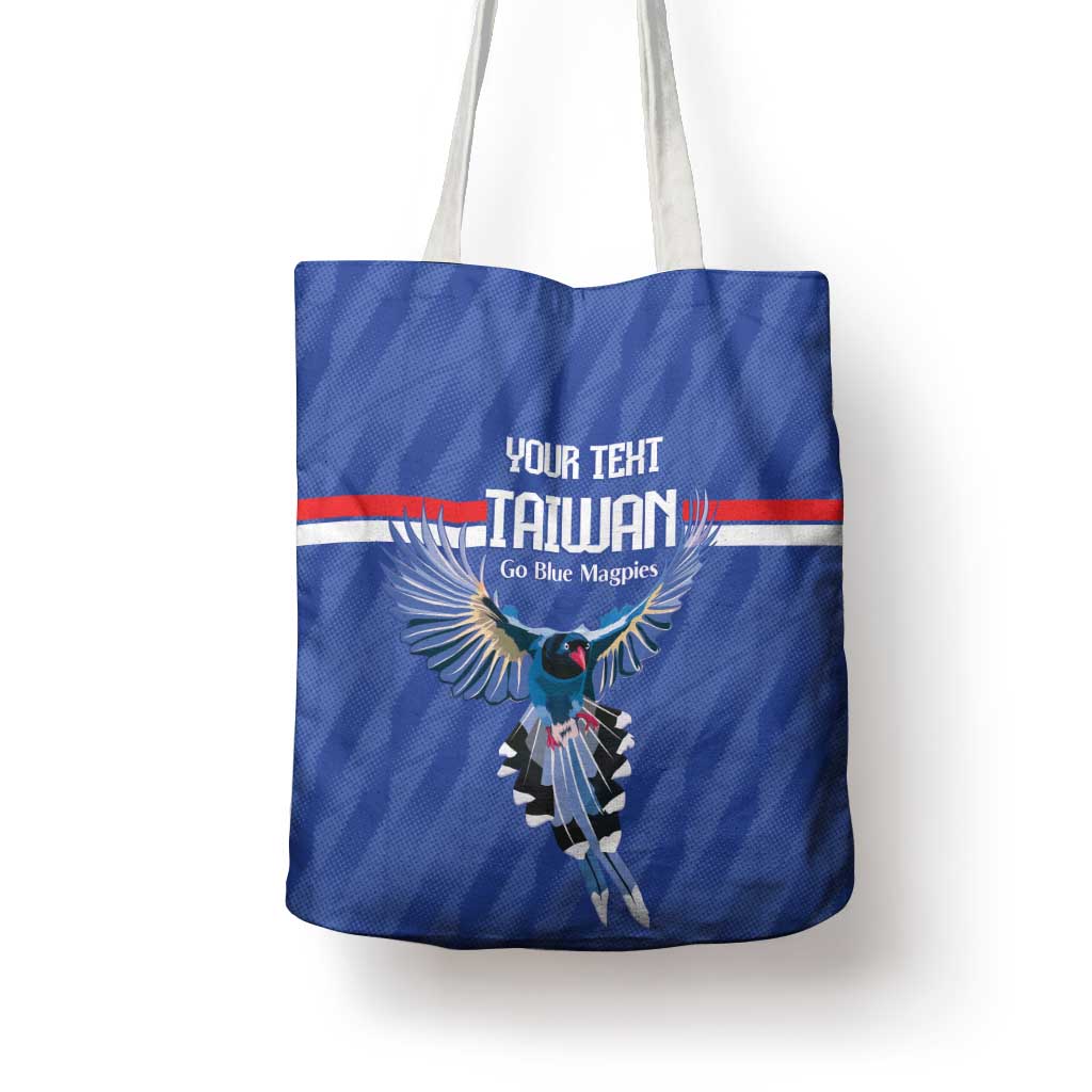 Custom Taiwan Football 2026 Tote Bag Come On Blue Magpies