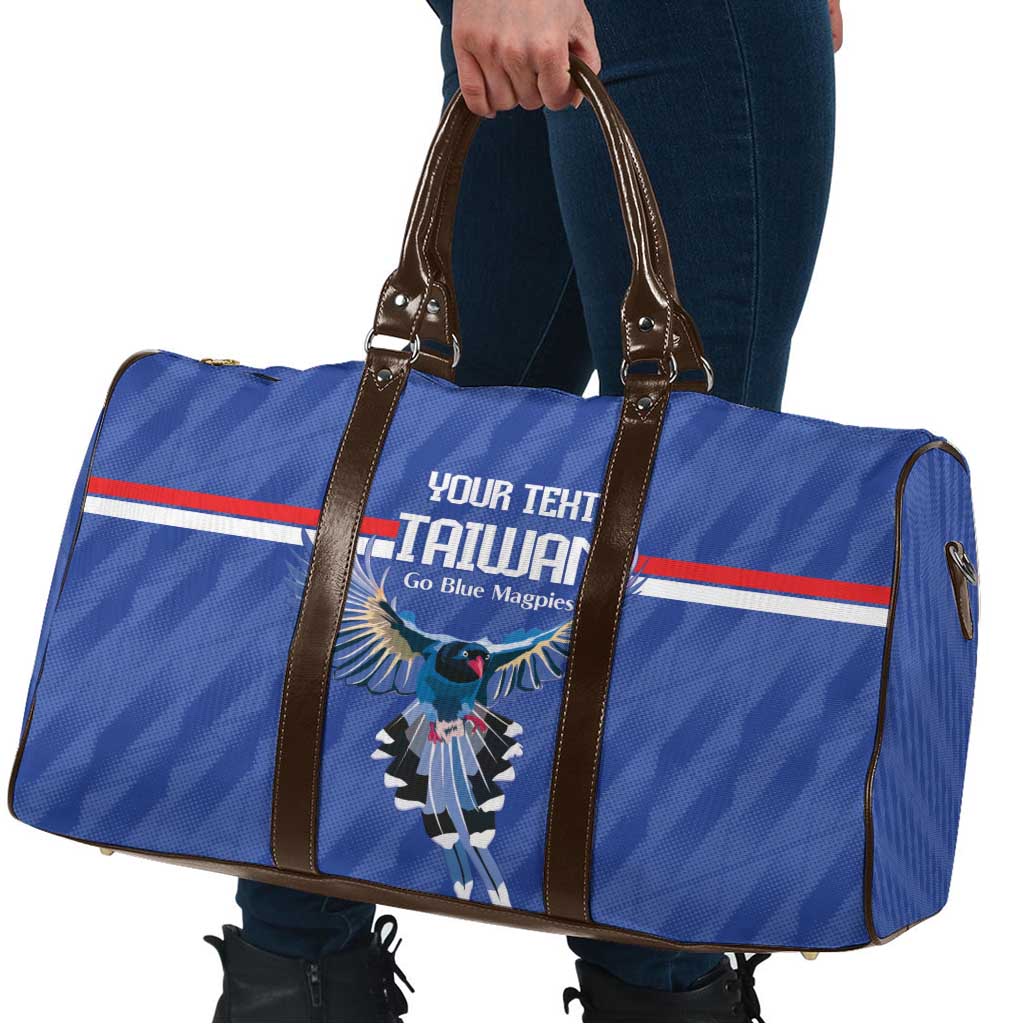Custom Taiwan Football 2026 Travel Bag Come On Blue Magpies