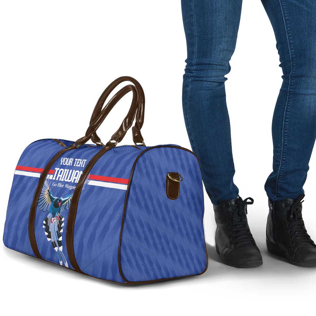 Custom Taiwan Football 2026 Travel Bag Come On Blue Magpies