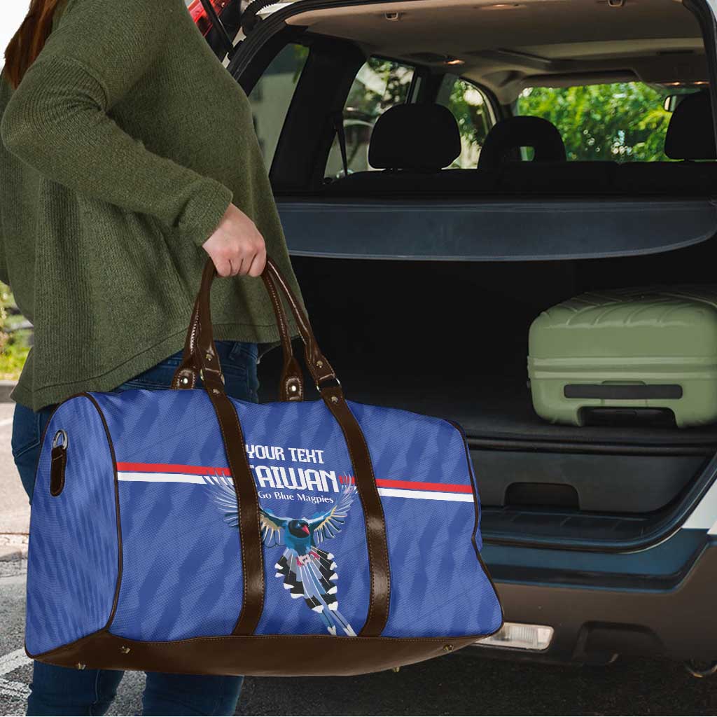 Custom Taiwan Football 2026 Travel Bag Come On Blue Magpies
