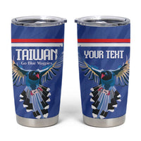 Custom Taiwan Football 2026 Tumbler Cup Come On Blue Magpies
