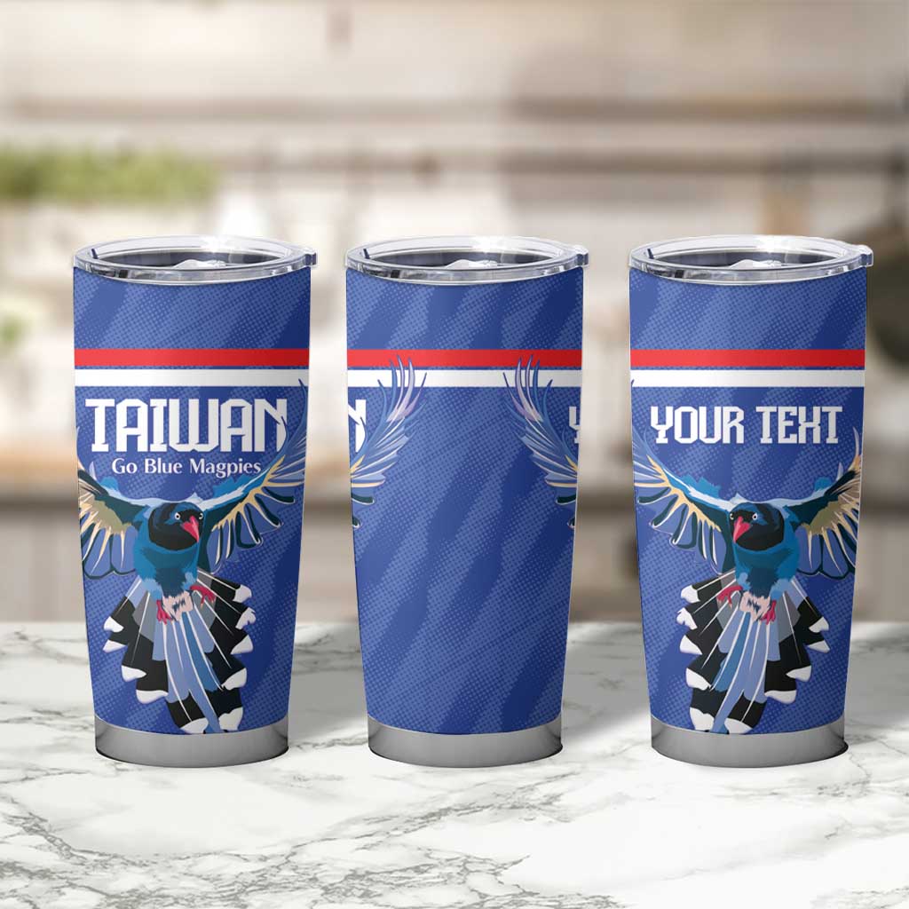 Custom Taiwan Football 2026 Tumbler Cup Come On Blue Magpies