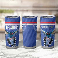 Custom Taiwan Football 2026 Tumbler Cup Come On Blue Magpies