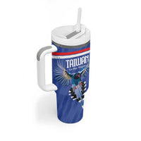 Custom Taiwan Football 2026 Tumbler With Handle Come On Blue Magpies