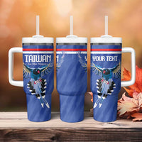 Custom Taiwan Football 2026 Tumbler With Handle Come On Blue Magpies