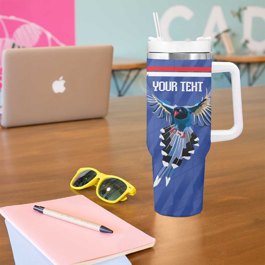Custom Taiwan Football 2026 Tumbler With Handle Come On Blue Magpies