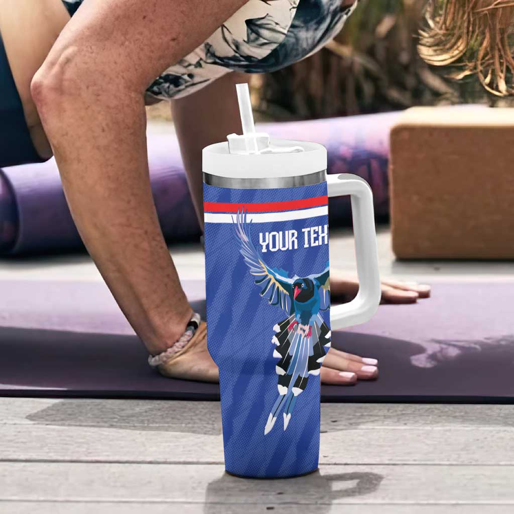 Custom Taiwan Football 2026 Tumbler With Handle Come On Blue Magpies