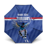 Custom Taiwan Football 2026 Umbrella Come On Blue Magpies