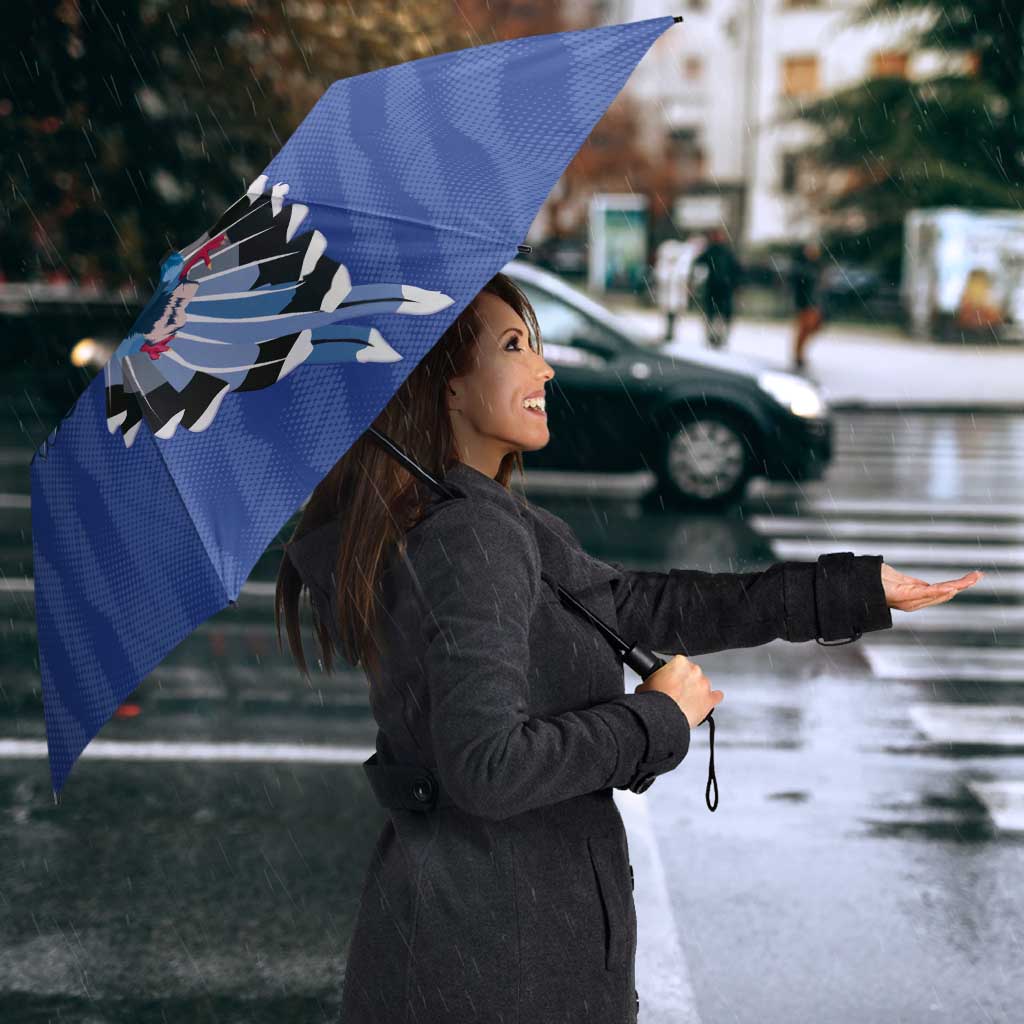 Custom Taiwan Football 2026 Umbrella Come On Blue Magpies