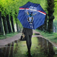 Custom Taiwan Football 2026 Umbrella Come On Blue Magpies