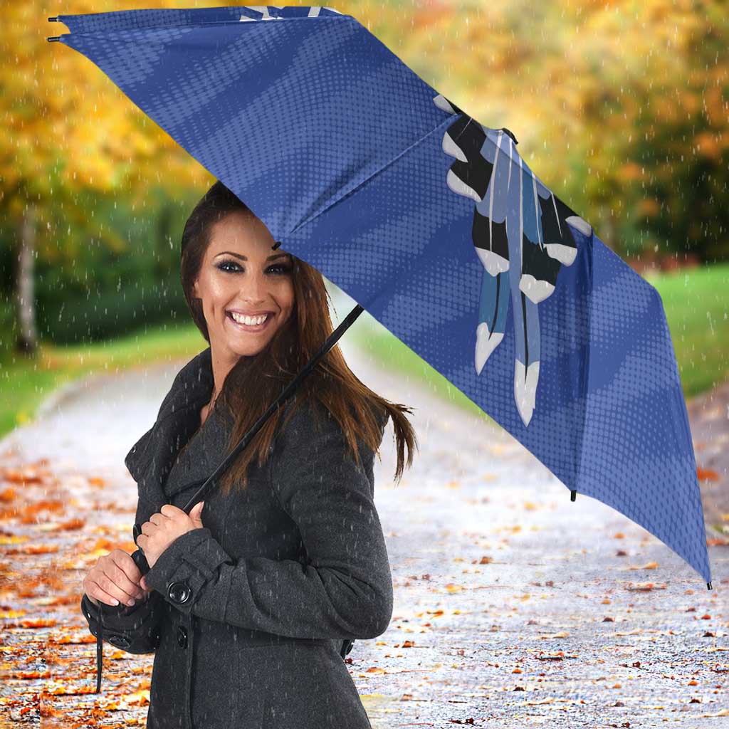 Custom Taiwan Football 2026 Umbrella Come On Blue Magpies
