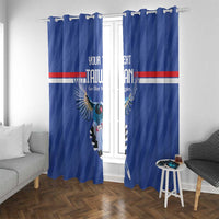 Custom Taiwan Football 2026 Window Curtain Come On Blue Magpies