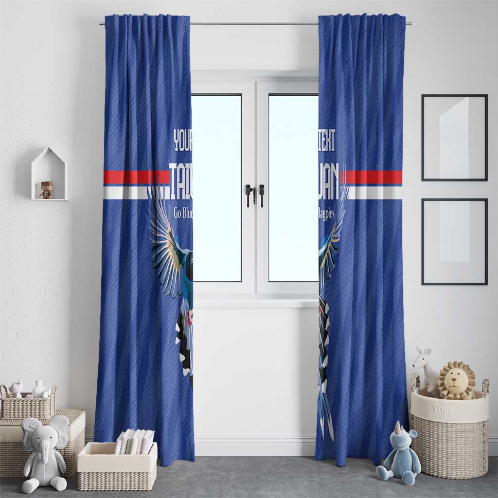 Custom Taiwan Football 2026 Window Curtain Come On Blue Magpies