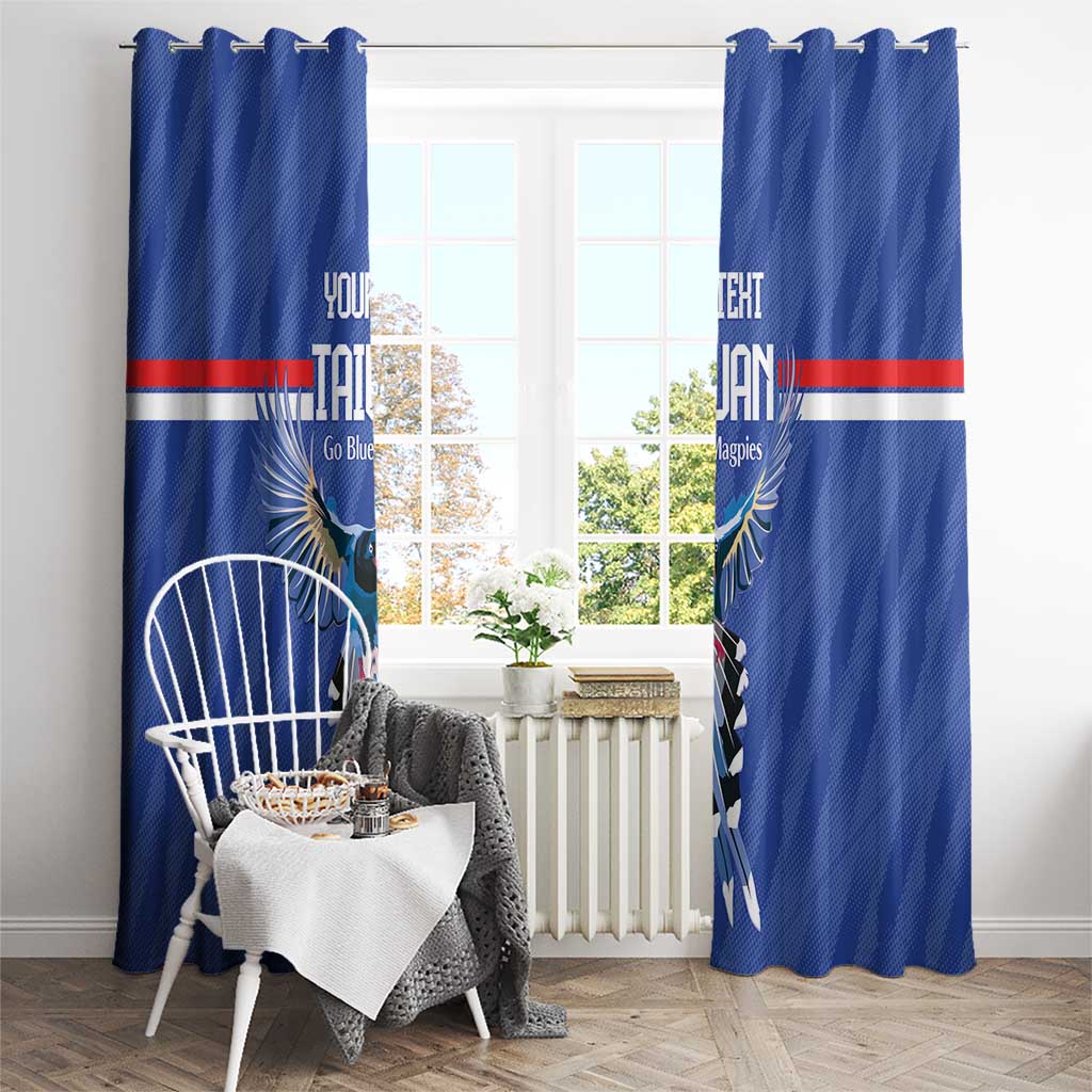 Custom Taiwan Football 2026 Window Curtain Come On Blue Magpies