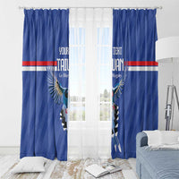 Custom Taiwan Football 2026 Window Curtain Come On Blue Magpies