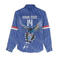 Custom Taiwan Football 2026 Women Casual Shirt Come On Blue Magpies