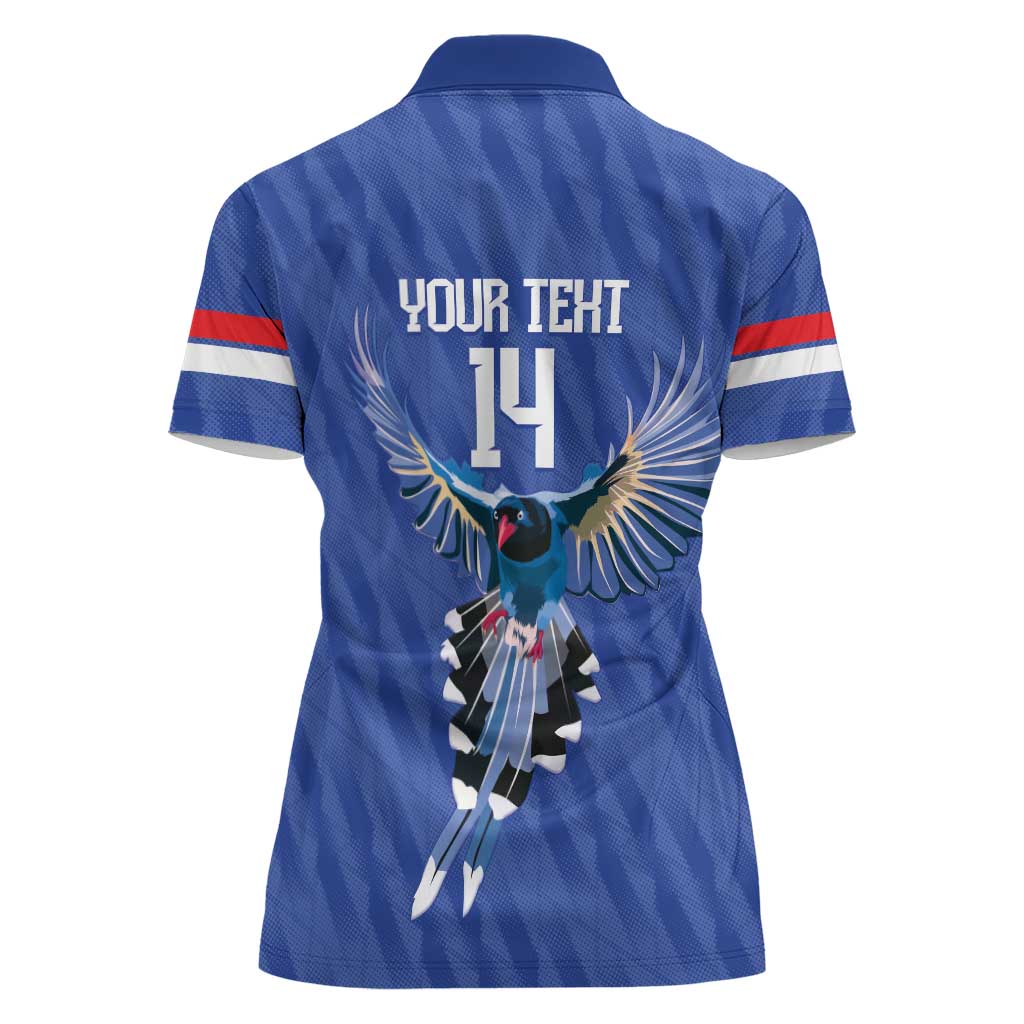 Custom Taiwan Football 2026 Women Polo Shirt Come On Blue Magpies