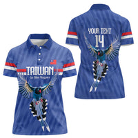 Custom Taiwan Football 2026 Women Polo Shirt Come On Blue Magpies