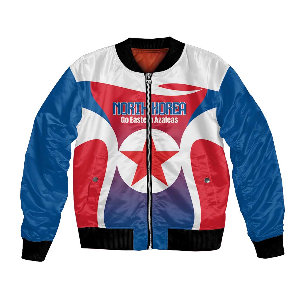 Custom North Korea Football 2026 Bomber Jacket Come On Eastern Azaleas