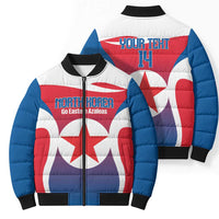 Custom North Korea Football 2026 Bomber Puffer Jacket Come On Eastern Azaleas