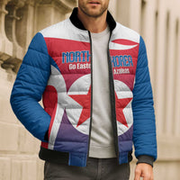 Custom North Korea Football 2026 Bomber Puffer Jacket Come On Eastern Azaleas
