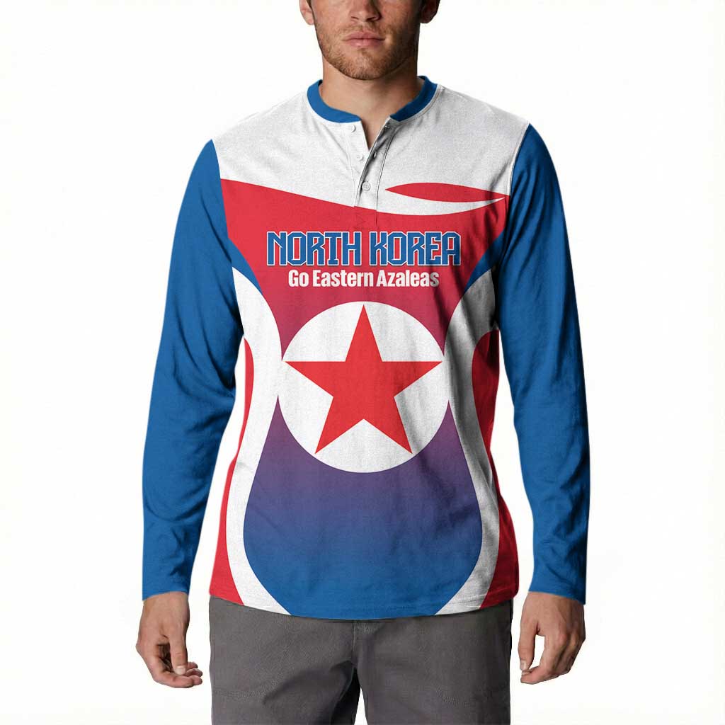 Custom North Korea Football 2026 Button Sweatshirt Come On Eastern Azaleas