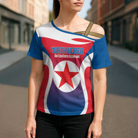 Custom North Korea Football 2026 Cross Shoulder Shirt Come On Eastern Azaleas