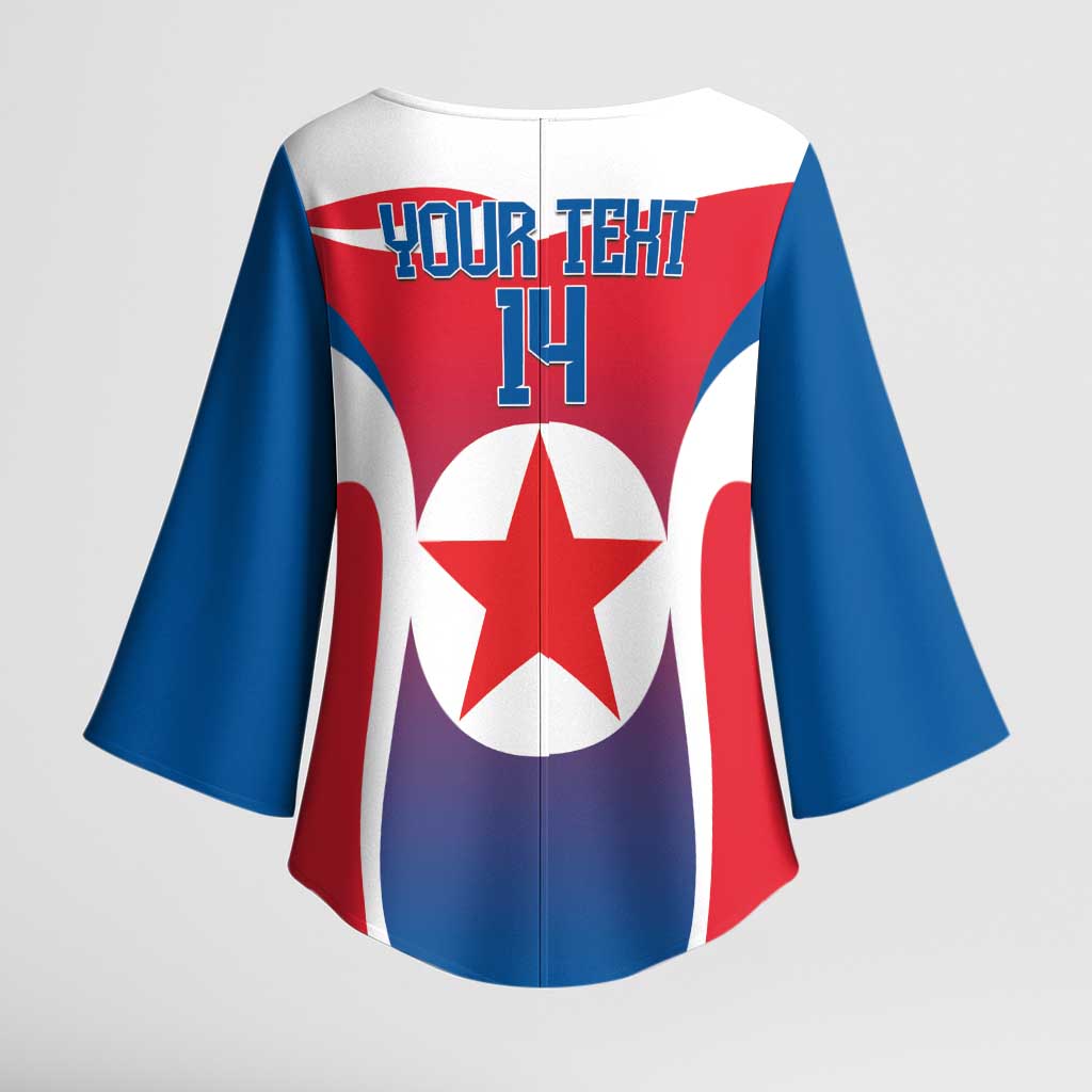 Custom North Korea Football 2026 Kimono Sleeve Blouse Come On Eastern Azaleas