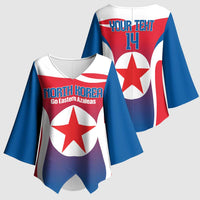 Custom North Korea Football 2026 Kimono Sleeve Blouse Come On Eastern Azaleas