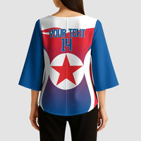 Custom North Korea Football 2026 Kimono Sleeve Blouse Come On Eastern Azaleas