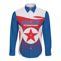 Custom North Korea Football 2026 Long Sleeve Button Shirt Come On Eastern Azaleas
