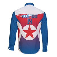 Custom North Korea Football 2026 Long Sleeve Button Shirt Come On Eastern Azaleas
