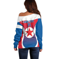 Custom North Korea Football 2026 Off Shoulder Sweater Come On Eastern Azaleas