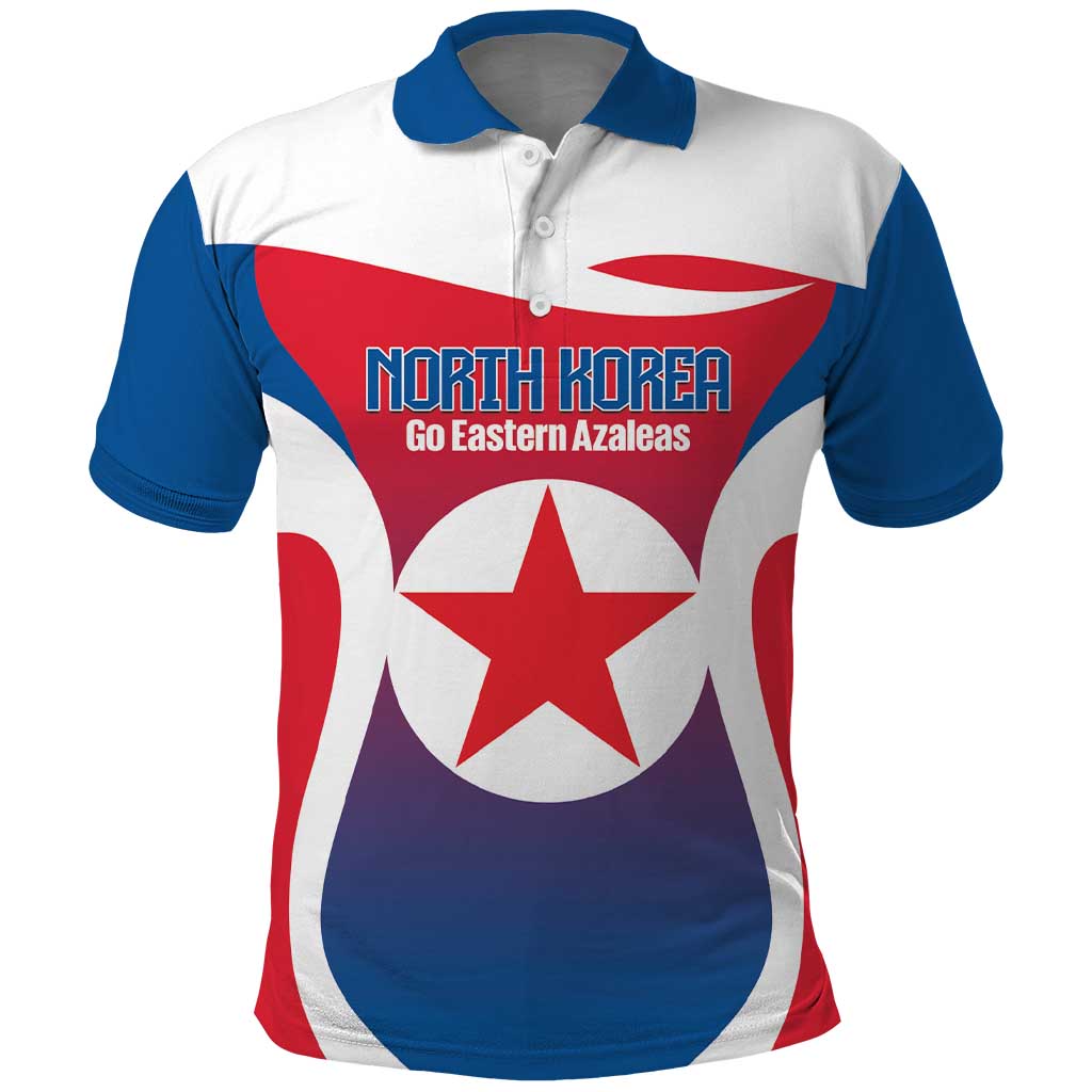 Custom North Korea Football 2026 Polo Shirt Come On Eastern Azaleas