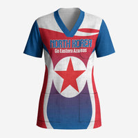 Custom North Korea Football 2026 Scrub Top Come On Eastern Azaleas