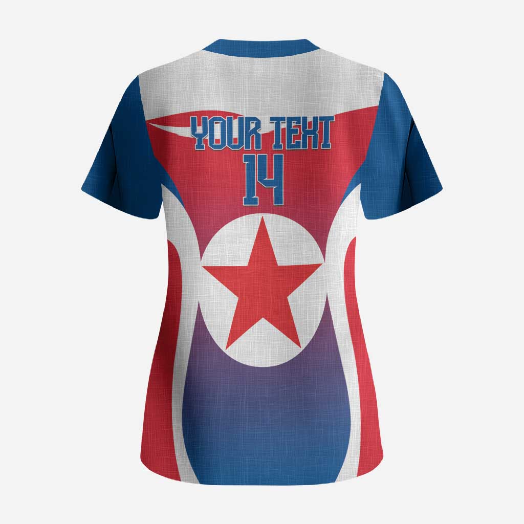 Custom North Korea Football 2026 Scrub Top Come On Eastern Azaleas