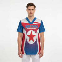 Custom North Korea Football 2026 Scrub Top Come On Eastern Azaleas