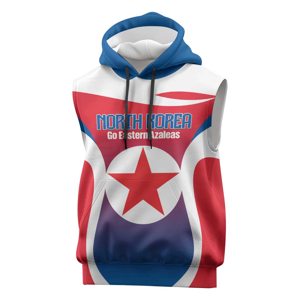 Custom North Korea Football 2026 Sleeveless Hoodie Come On Eastern Azaleas