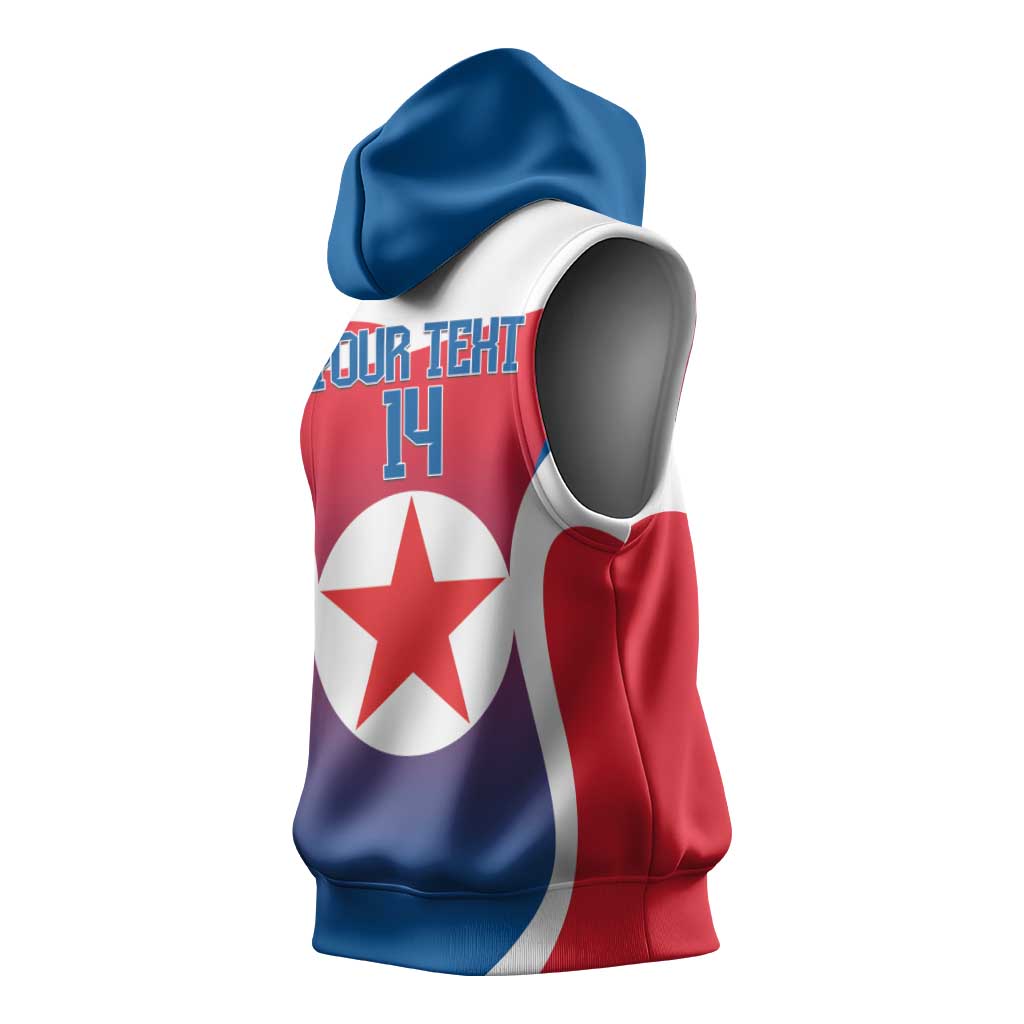 Custom North Korea Football 2026 Sleeveless Hoodie Come On Eastern Azaleas