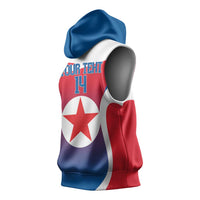 Custom North Korea Football 2026 Sleeveless Hoodie Come On Eastern Azaleas