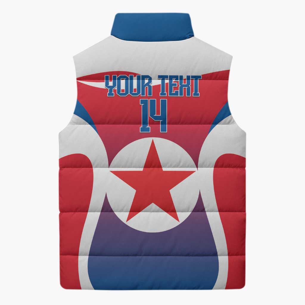 Custom North Korea Football 2026 Sleeveless Puffer Jacket Come On Eastern Azaleas