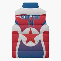 Custom North Korea Football 2026 Sleeveless Puffer Jacket Come On Eastern Azaleas