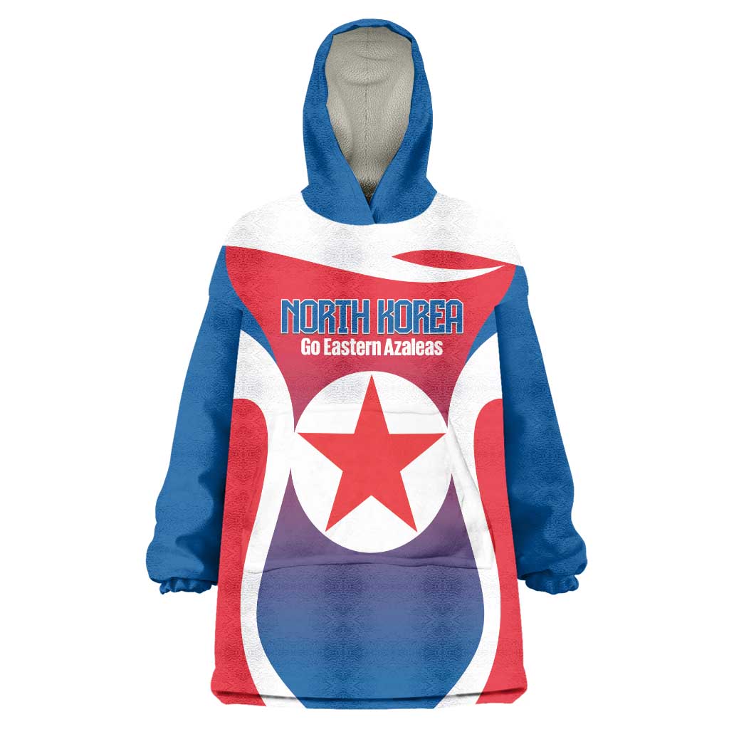 Custom North Korea Football 2026 Wearable Blanket Hoodie Come On Eastern Azaleas