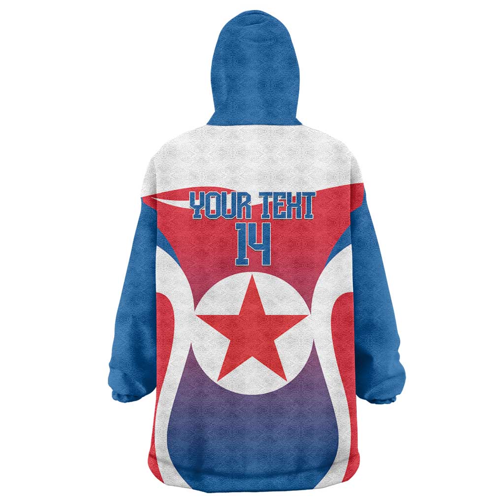 Custom North Korea Football 2026 Wearable Blanket Hoodie Come On Eastern Azaleas