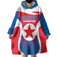 Custom North Korea Football 2026 Wearable Blanket Hoodie Come On Eastern Azaleas