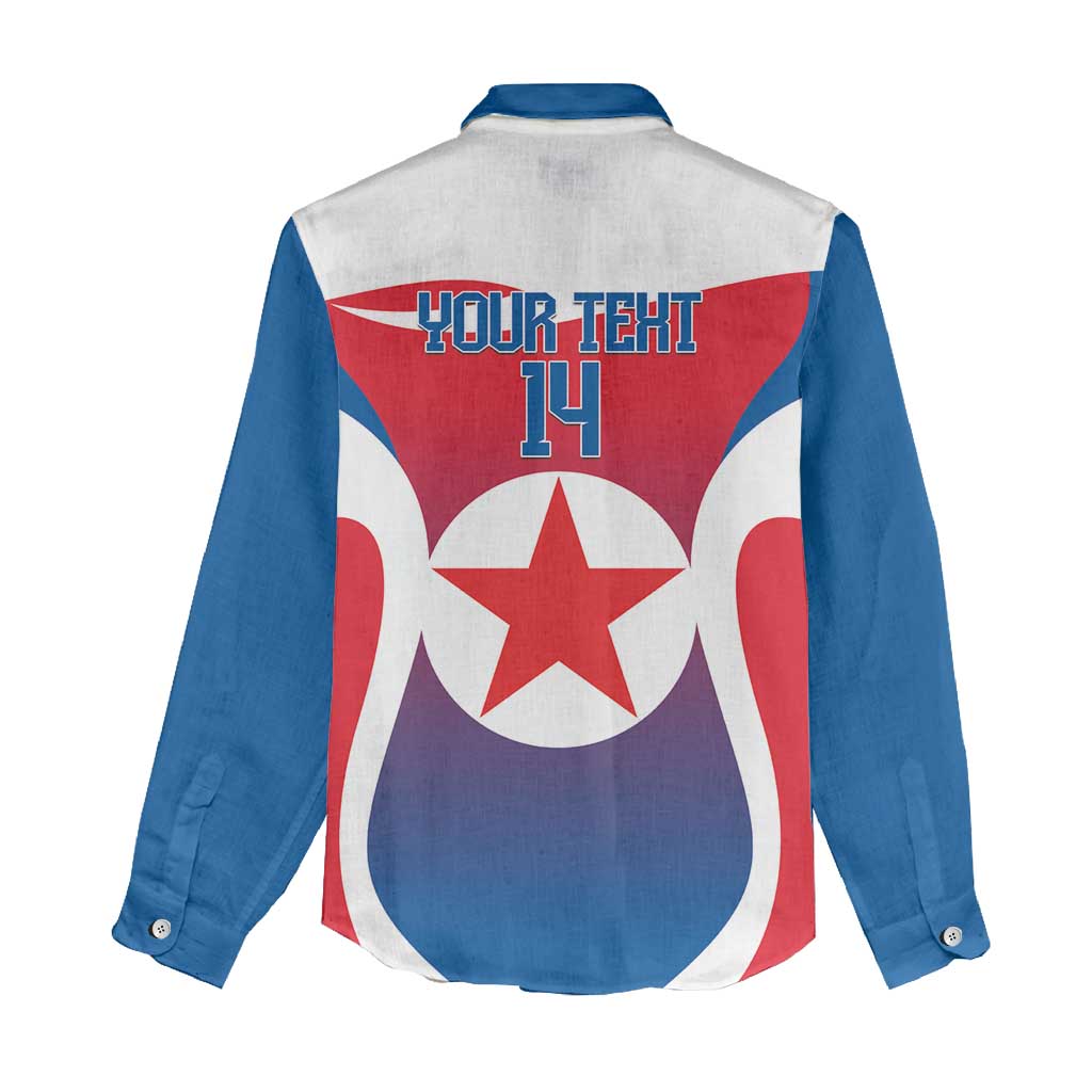 Custom North Korea Football 2026 Women Casual Shirt Come On Eastern Azaleas