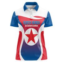 Custom North Korea Football 2026 Women Polo Shirt Come On Eastern Azaleas
