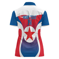 Custom North Korea Football 2026 Women Polo Shirt Come On Eastern Azaleas